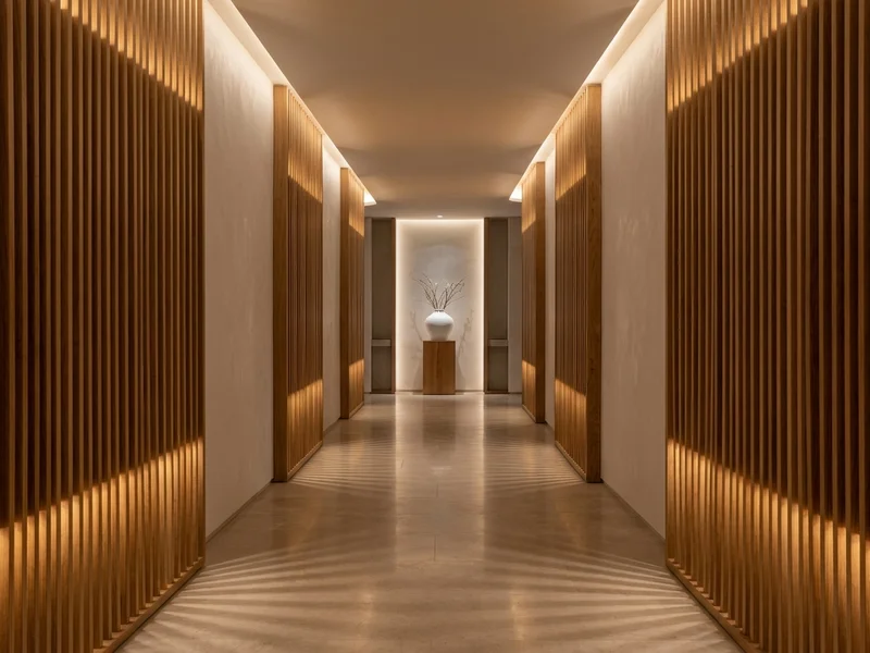 Private incall massage room interior